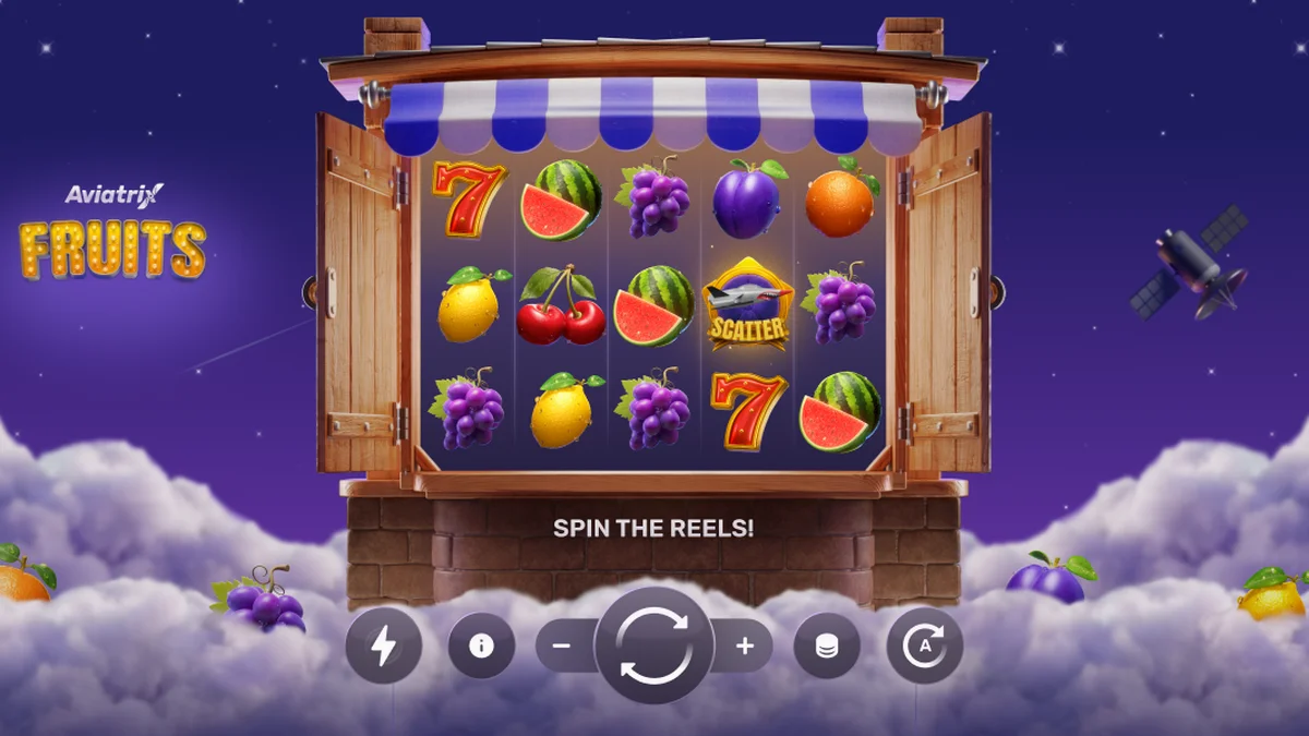 Aviatrix Fruits سلاٹ گیم کا ایک منظر